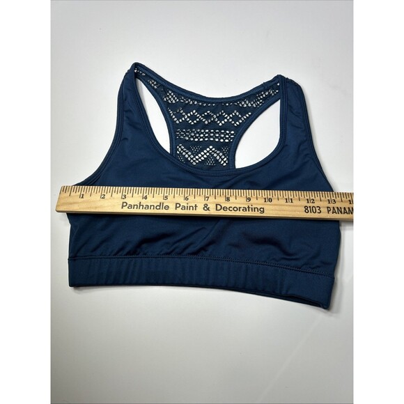 Zyia Active Women's Mesh Racerback Bomber Comfort Sports Bra Xs Blue/teal/green‎ - Picture 6 of 11